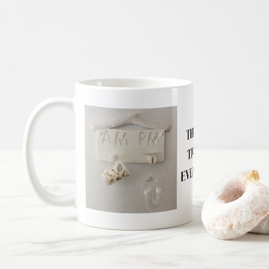 DRIFTWOOD THEMED COFFEE MUG KOFFIEMOK (Met donut)