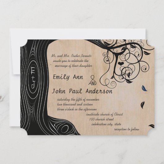 Driftwood Tree op bruin papier Kaart (Voorkant)