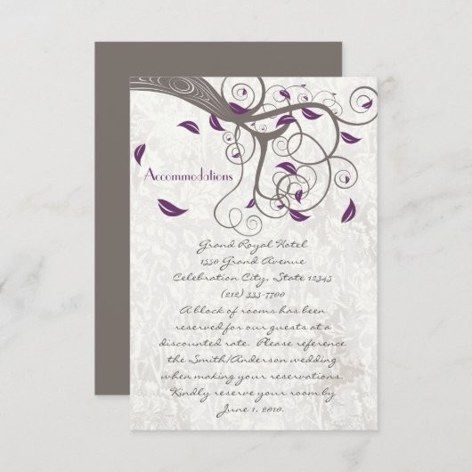 Driftwood Tree Paarse lefzwenkbrauwen Informatiekaartje (Voorkant / Achterkant)