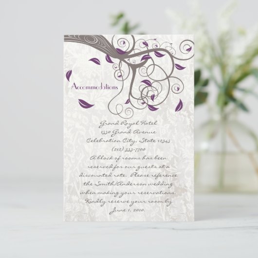 Driftwood Tree Paarse lefzwenkbrauwen Informatiekaartje (Staand voorkant)