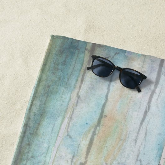 Driftwood Waterverf Beach Rustic Wood Coastal  Strandlaken (In situ)