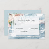 Driftwood Waterverf Beach Wedding RSVP Kaart (Voorkant / Achterkant)