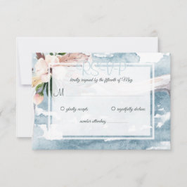 Driftwood Waterverf Beach Wedding RSVP Kaart