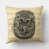 Driftwood werpkussen met slapende egel kussen (Achterkant)