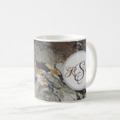 Driftwood Woodgrain Foto - Natuur Fancy Initiaal Koffiemok (Voorkant rechts)