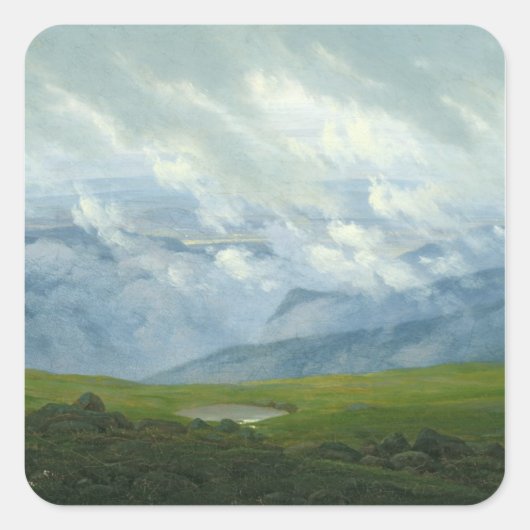 Drifwolken Vierkante Sticker (Voorkant)