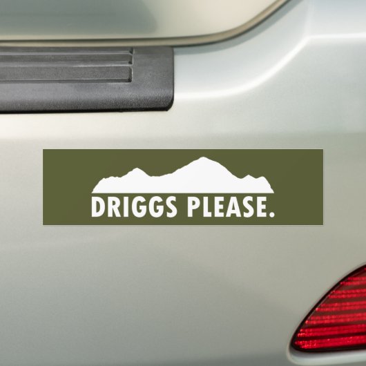 Driggs Idaho alstublieft Bumpersticker (Op auto)