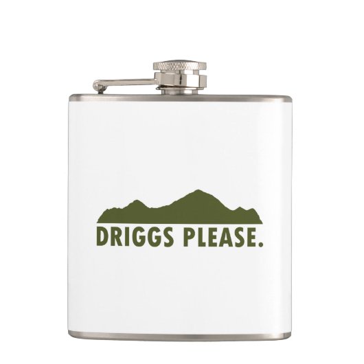 Driggs Idaho alstublieft Heupfles (Voorkant)