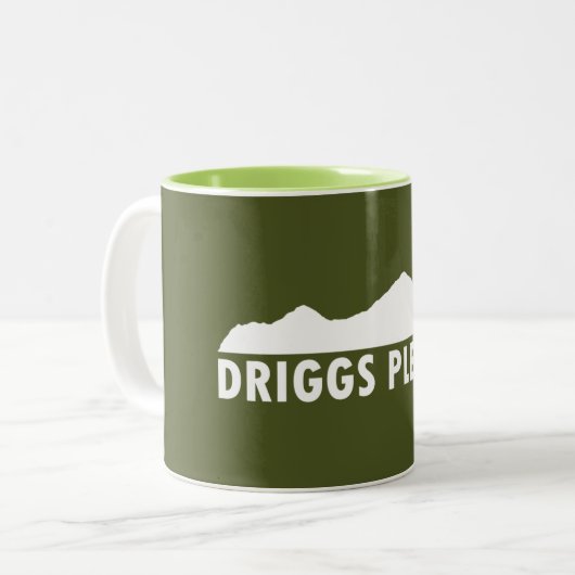 Driggs Idaho alstublieft Tweekleurige Koffiemok (Voorkant links)