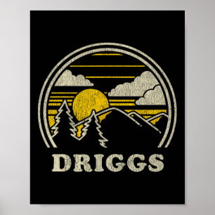 Driggs Idaho Id T-shirt vintage wandelen bergen T Poster