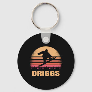 Driggs Idaho Snowboarding Outdoor  ID Retro Sleutelhanger