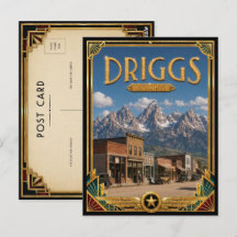Driggs Idaho Vintage Art Deco Gouden Tijdperk