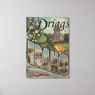 Driggs, IdahoLarge Letter ScenesDriggs, ID Canvas Afdruk