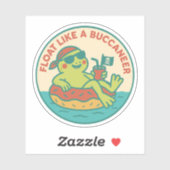 Drijf als een boekanierkikker sticker (Vel)