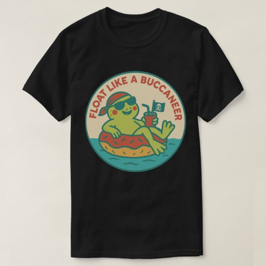 Drijf als een boekanierkikker t-shirt (Design voorkant)