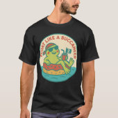 Drijf als een boekanierkikker t-shirt (Voorkant)