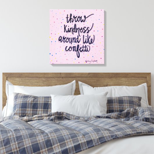 Drijf de Confetti rond Canvas Afdruk (Insitu (Slaapkamer))
