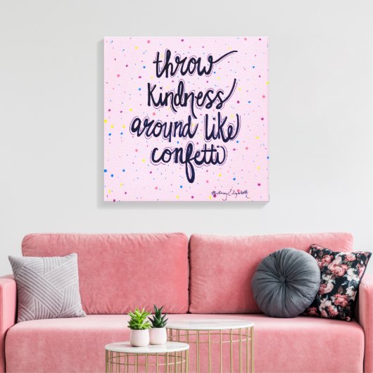 Drijf de Confetti rond Canvas Afdruk (Insitu (Woonkamer))