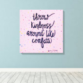 Drijf de Confetti rond Canvas Afdruk (Insitu (Houten vloer))