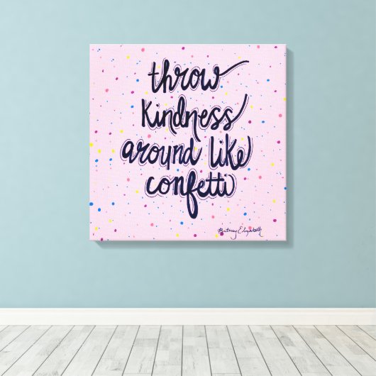 Drijf de Confetti rond Canvas Afdruk (Insitu (Houten vloer))