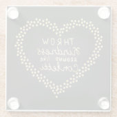 Drijf de Confetti rond Glazen Onderzetter (Achterkant)