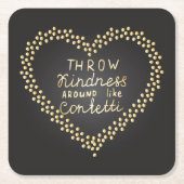 Drijf de Confetti rond Kartonnen Onderzetters (Voorkant)