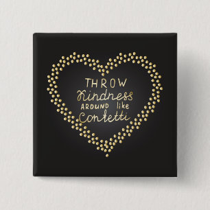 Drijf de Confetti rond Vierkante Button 5,1 Cm