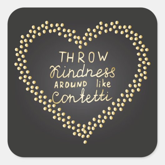 Drijf de Confetti rond Vierkante Sticker (Voorkant)