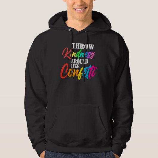 Drijf de kindheid rond de Confetti tegen pesterije Hoodie (Voorkant)