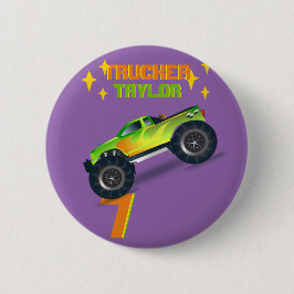 Drijf het MONSTER TRUCK Kinderen van 12.00 uur Ronde Button 5,7 Cm