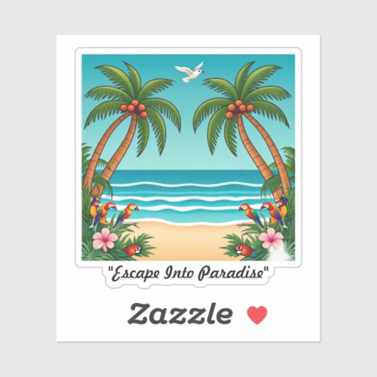 "Drijf het paradijs binnen" Sticker (Vel)