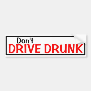 Drijf niet Drink Bumpersticker