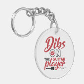 Drijf op de gitaarspeler sleutelhanger (Voorkant Links)