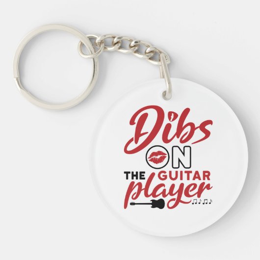 Drijf op de gitaarspeler sleutelhanger (Voorkant)