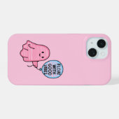 Drijf op goede vibes schattig boe ontwerp iPhone 15 case (Achterkant horizontaal)