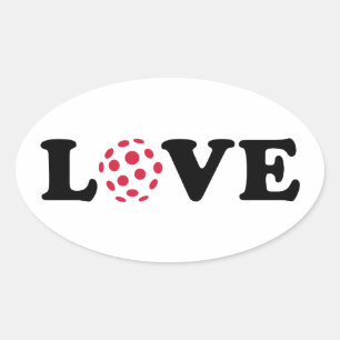Drijfballliefde Ovale Sticker