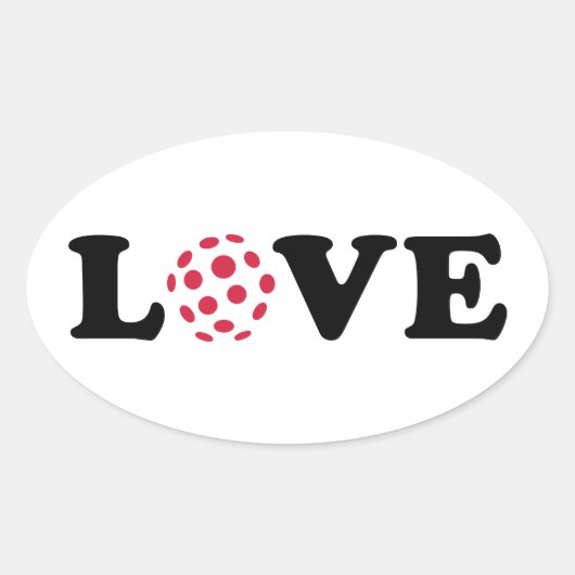 Drijfballliefde Ovale Sticker (Voorkant)