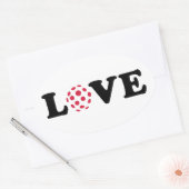 Drijfballliefde Ovale Sticker (Envelop)