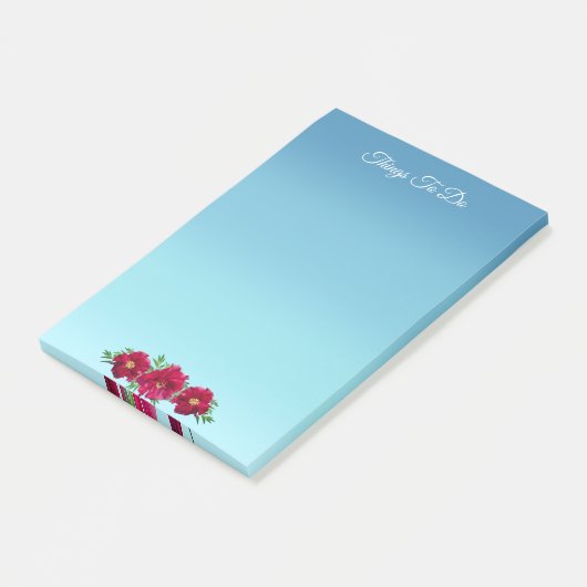 Drijfbloemen op Sky Blue Post-it® Notes (Schuin)