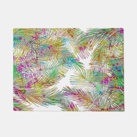 Drijfbruine waterverf handgeschilderd palm deurmat (Voorkant)
