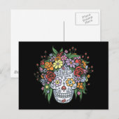Drijfhaar Suiker Skull Briefkaart (Voorkant / Achterkant)