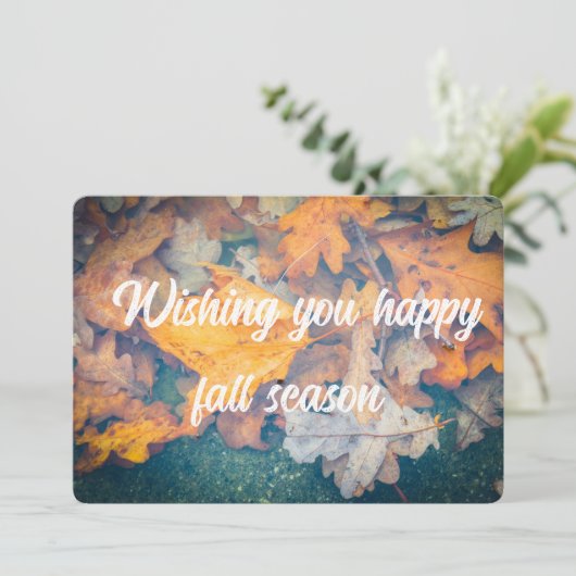 Drijfherfstbladeren Kaart (Staand voorkant)