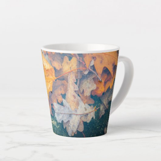 Drijfherfstbladeren Latte Mok (Rechterhoek)