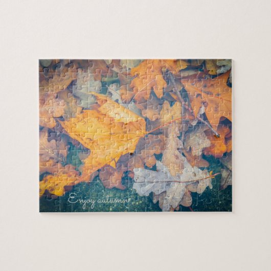 Drijfherfstbladeren Legpuzzel (Horizontaal)