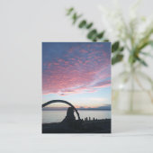 Drijfhout Boog Zonsondergang Briefkaart (Staand voorkant)