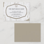 DRIJFHOUT EN SCHELPDIEREN VISITEKAARTJE (Voorkant / Achterkant)