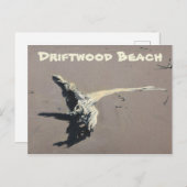 Drijfhout op het strand briefkaart (Voorkant / Achterkant)
