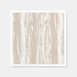 Drijfhout patroon - taupe tan en wit servetten