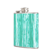 Drijfhout patroon - turquoise en wit heupfles (Links)