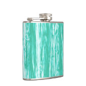 Drijfhout patroon - turquoise en wit heupfles (Rechts)